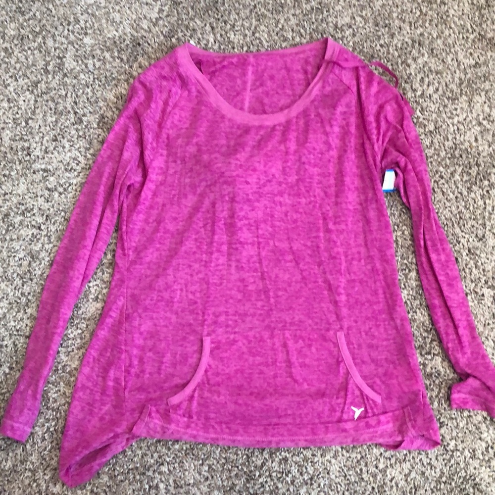 Pink athletic shirt